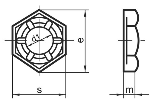 DIN 7967 A4 - Self Locking Counter Nuts(Palnuts) Dimensions