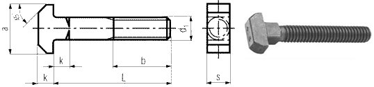 DIN 186 A - T-Head Bolts With Square Head