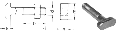 DIN 188 - T-Head Bolts With Double Nip