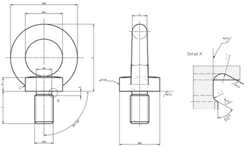 DIN 580 - Collar Eyebolts